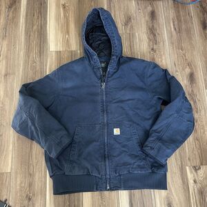 Carhartt Men’s Loose Fit Washed Duck Insulated Jacket J130-M 104050-126 Navy LG